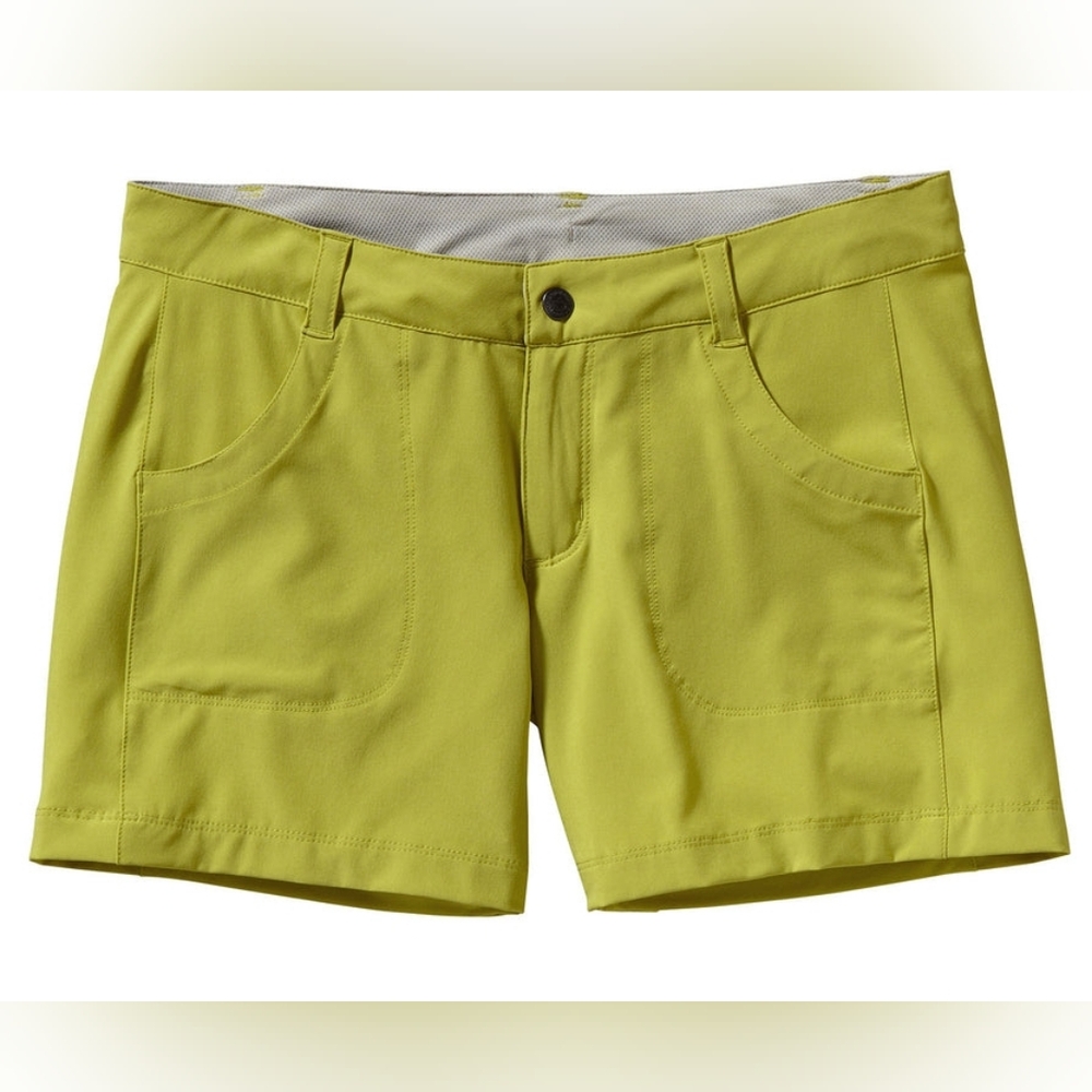 Patagonia‎ W's Happy Hike Green Gorpcore Granola Girl Outdoor Shorts Size 6